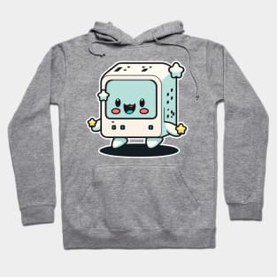 Cute happy kawaii 8-bit 16-bit pixel character Hoodie